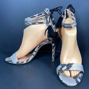 Aldo Snake Print Strappy Heels